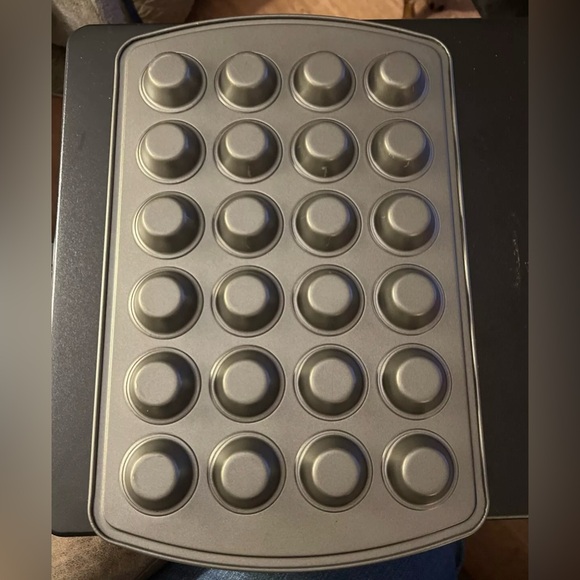 Two Mini Cupcake Muffin Tart Baking Pans 24 Non-Stick Aluminum - Picture 2 of 4